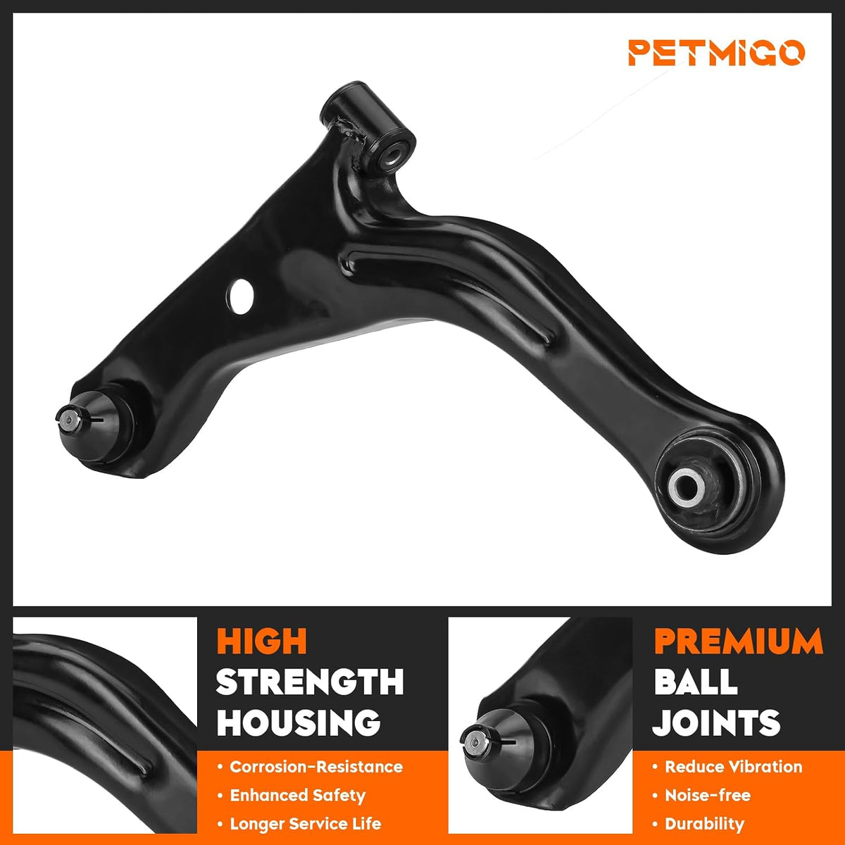 Front Lower Control Arms with Ball Joint Suspension Kit for Ford Escape, for Mazda Tribute, for Mercury Mariner 2005 2006 2007 2008 2009 (Not for Hybrid), 8pcs