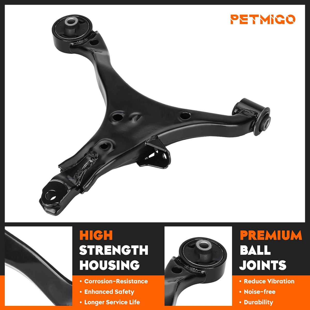 2Pcs Front Left &Right Suspension Lower Control Arms with Bushing Assembly Kits Fit for Honda CRV 2002 2003 2004 2005 2006