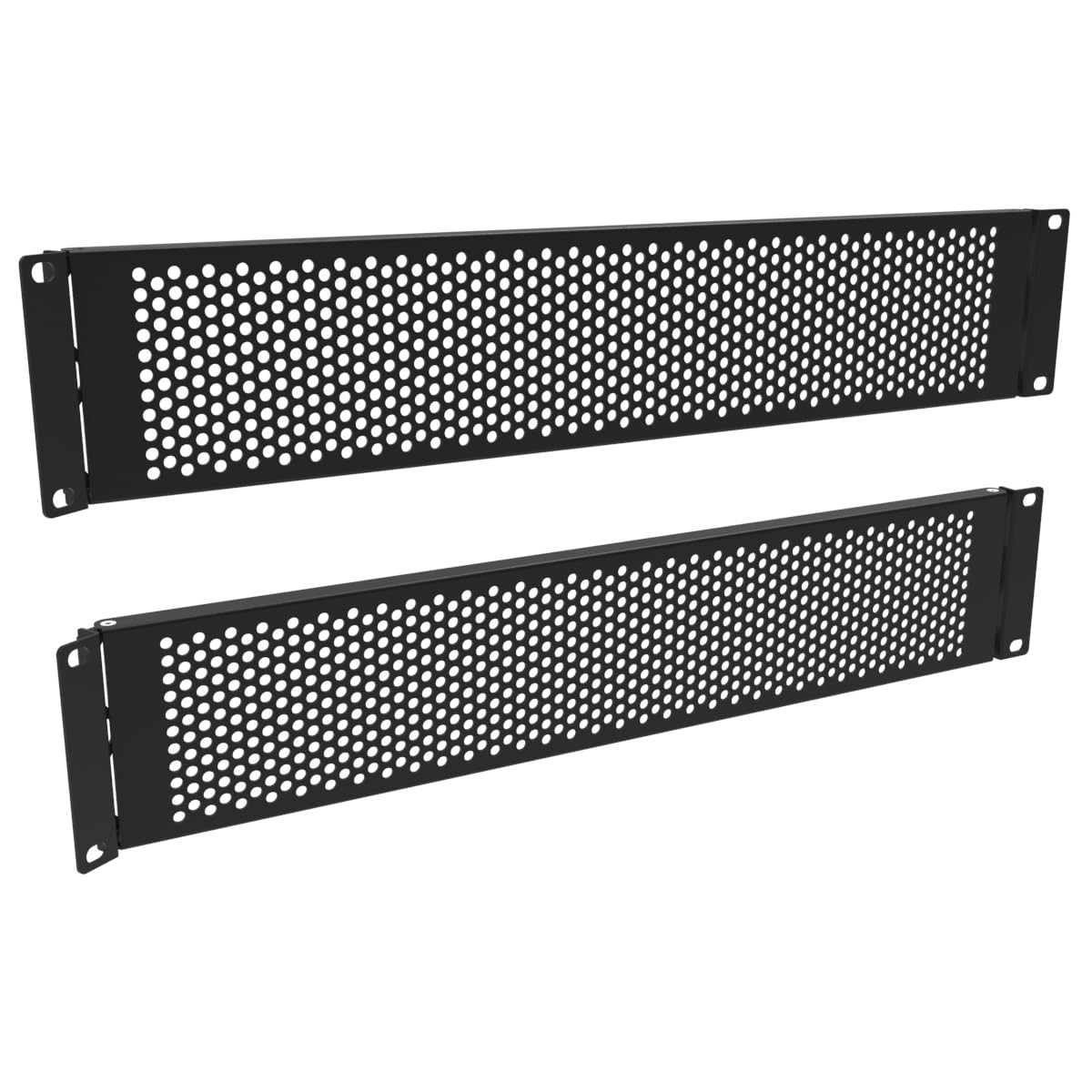 2 Pack 2U Hinged Perforated Blank Panel for 19" Rack Mount