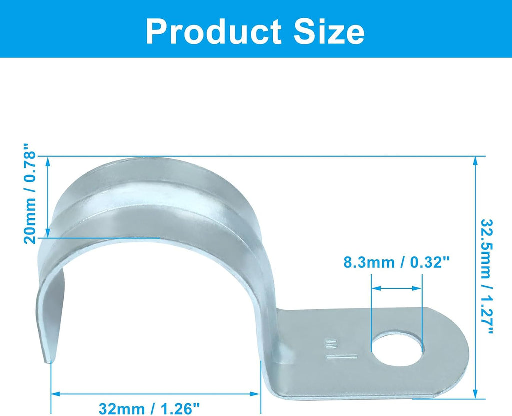 1" EMT Conduit Clamp Rigid Pipe Straps, 25Pcs