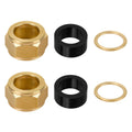 Sight Glass Steamer Parts 5/8" ID Gaskets, Washers, Brass Nuts Set