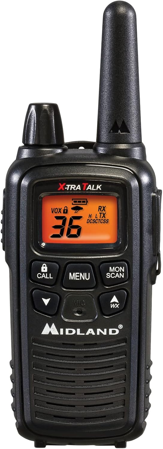 LXT600VP3 FRS License Free Walkie Talkies. Black, 2 Pack | Up to 30 Mile Range Walkie Talkie, 36 Channels, 121