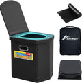 Upgrade XL Portable Toilet for Adults, Extra Large Camping Toilets | Lightweight&Compact Potty with Lid for Adults