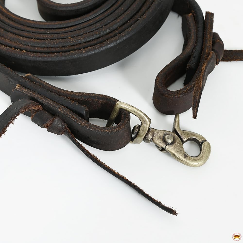 Western Genuine Leather Horse Split Reins | Riding-Reins Reining-Reins Heavy-Duty-Rein
