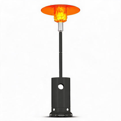 48,000 BTU Outdoor Propane Patio Heater with Wheels, Gray