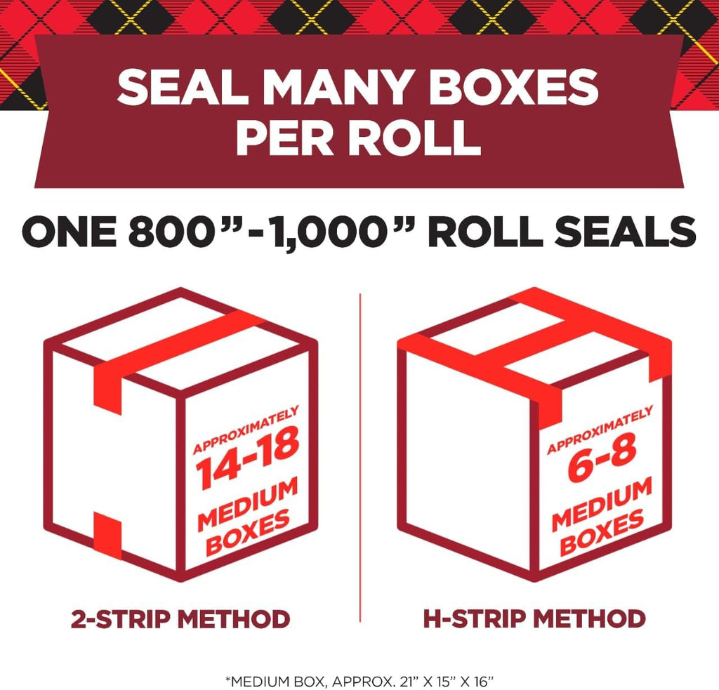 Secure Seal Packing Tape, 1.88 in x 800 in, 6 Rolls