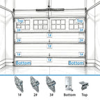 Garage Door Hardware kit, for 7' Height Garage Doors,Includes Rollers/Hinges/Bottom Bracket/Top Bracket/Wire