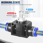 TAILONZ 6mm OD SCF-6 Air Flow Control Valve Push-to-Connect Fitting 5PCS