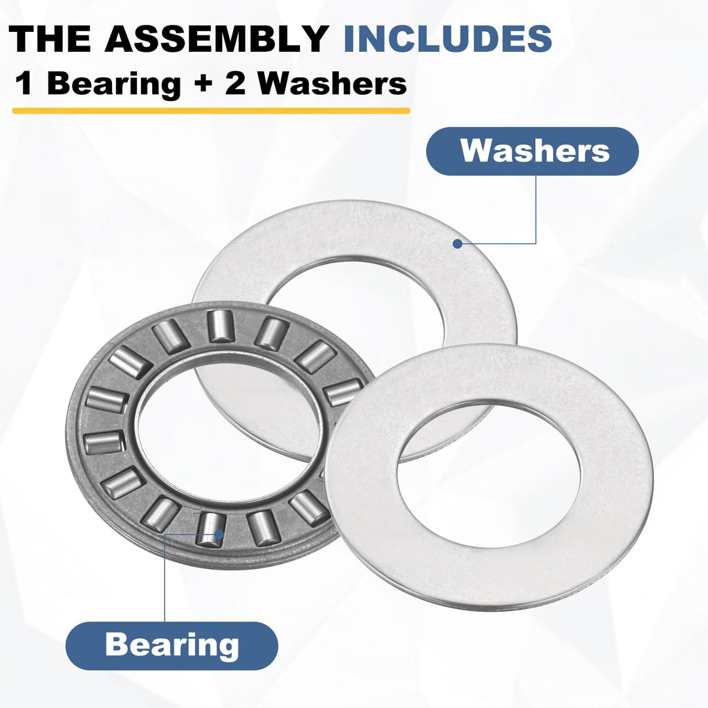 uxcell 12 Sets NTA815 Thrust Needle Roller Bearings with Washers, ID 1/2"