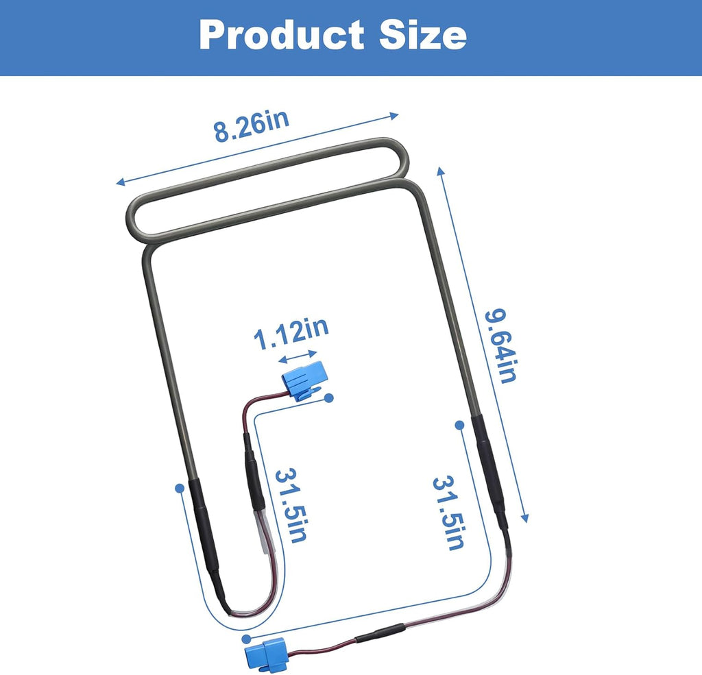 DA47-00434A Refrigerator Defrost Heater Assembly Compatible with Samsung RF28JBEDBSG/AA, RF25HMEDBSG/AA, RF24FSEDBSR/AA, RF22NPEDBSR/AA, RF30KMEDBSG/AA, Replaces 3955744,AP5585243,PS4140711,EAP4140711