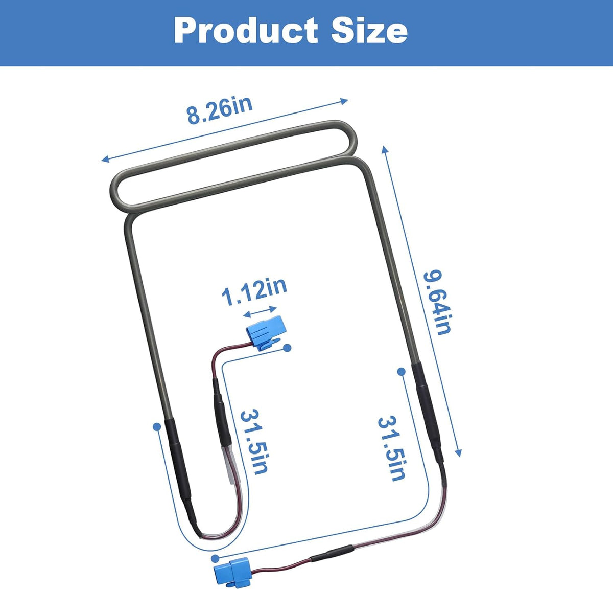 DA47-00434A Refrigerator Defrost Heater Assembly Compatible with Samsung RF28JBEDBSG/AA, RF25HMEDBSG/AA, RF24FSEDBSR/AA, RF22NPEDBSR/AA, RF30KMEDBSG/AA, Replaces 3955744,AP5585243,PS4140711,EAP4140711