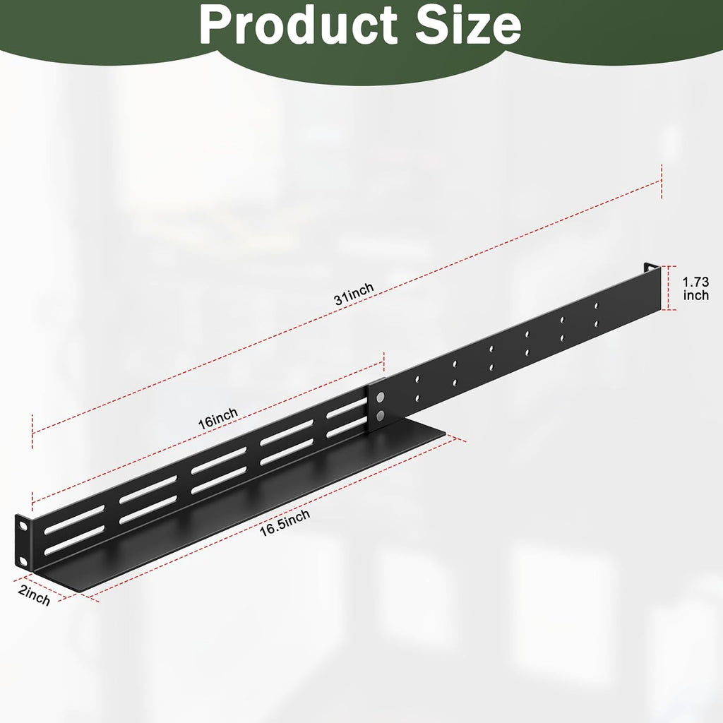 1U Universal Rack Mount Rails 4-Post Server Rack Shelf Rail