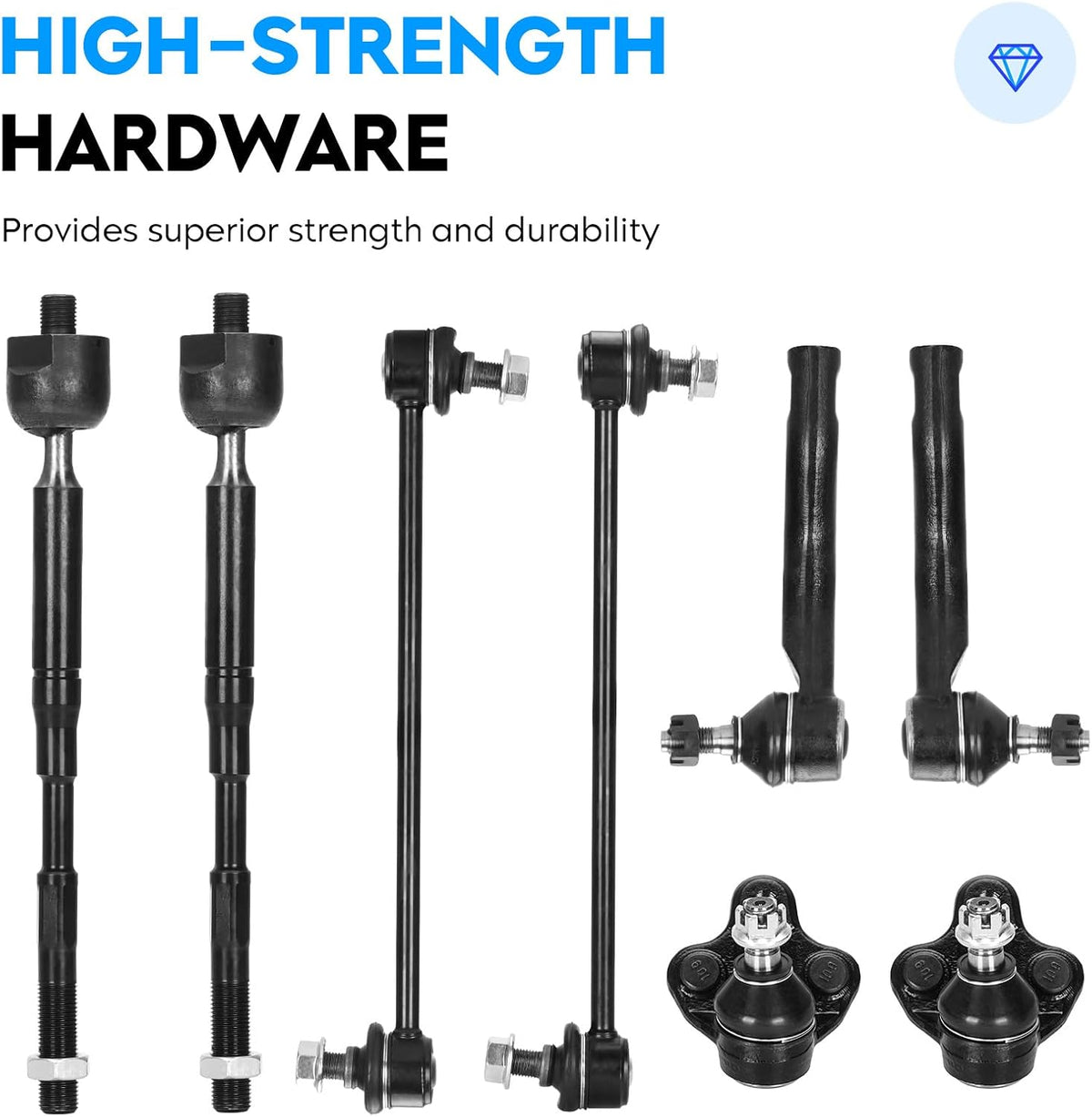 Aeagle 10Pcs Front Lower Control Arms for Toyota Corolla 2003-2008