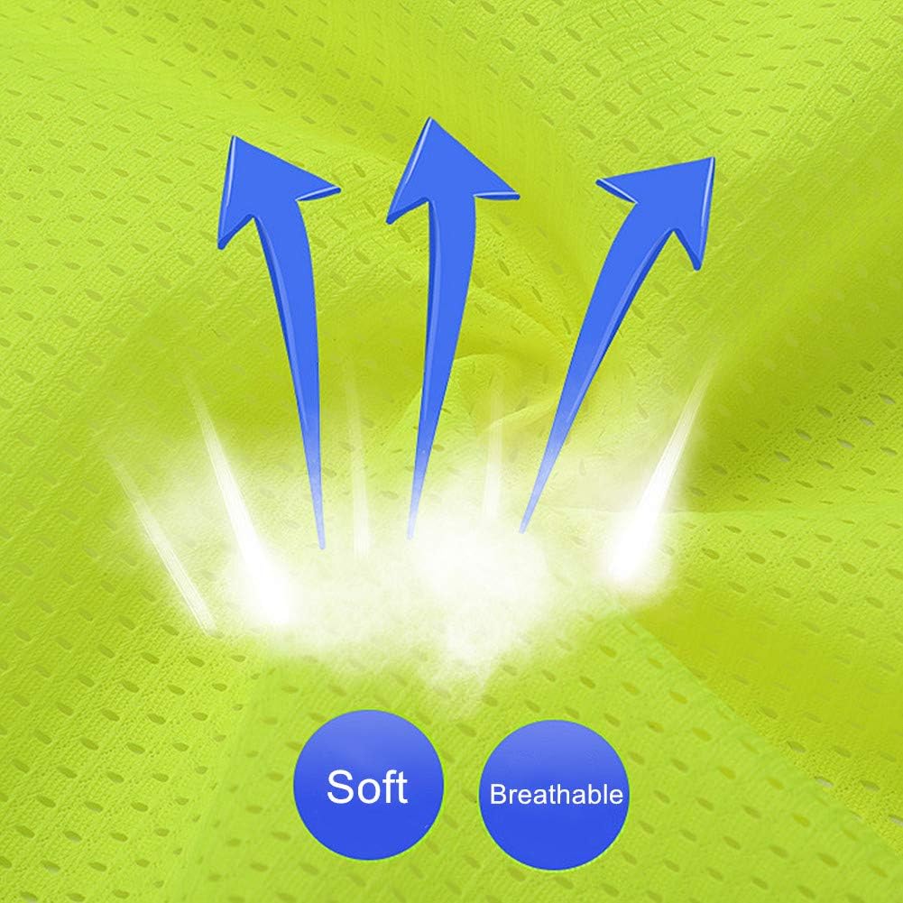 Reflective Safety Vest for Men & Women High Visibility Class 2 Vest with Pockets Meets ANSI Standards