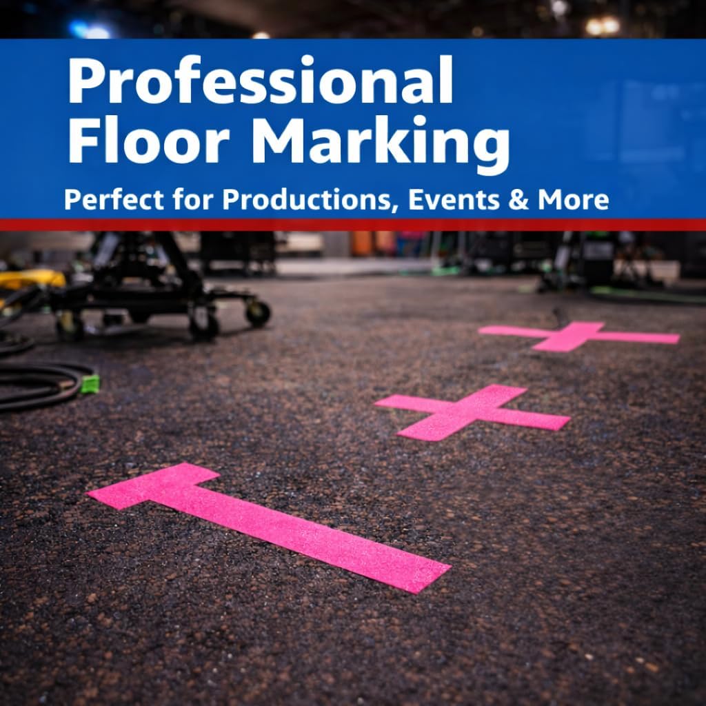 Fluorescent Pink Gaffer Tape 2 Inch x 30 Yards, 11.5 Mil