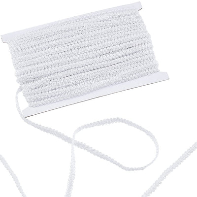 27 Yards White Braid Trim, 1/4 inch Lace Ribbon Polyester