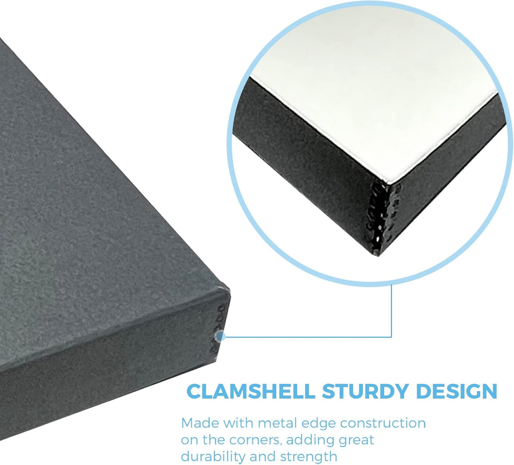 Clamshell Archival Storage Box, 18.5x24.5x1.75 Inch, Gray