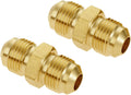 Brass 3/8" Flare x 3/8" Male Flare Tube Fitting Gas Adapter 2PCS