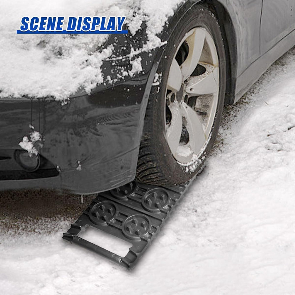 Off-Road Traction Board, Portable Car Wheel Anti-Skid Pad for Ice & Mud & Snow & Sand, Multi-Function Recovery Board