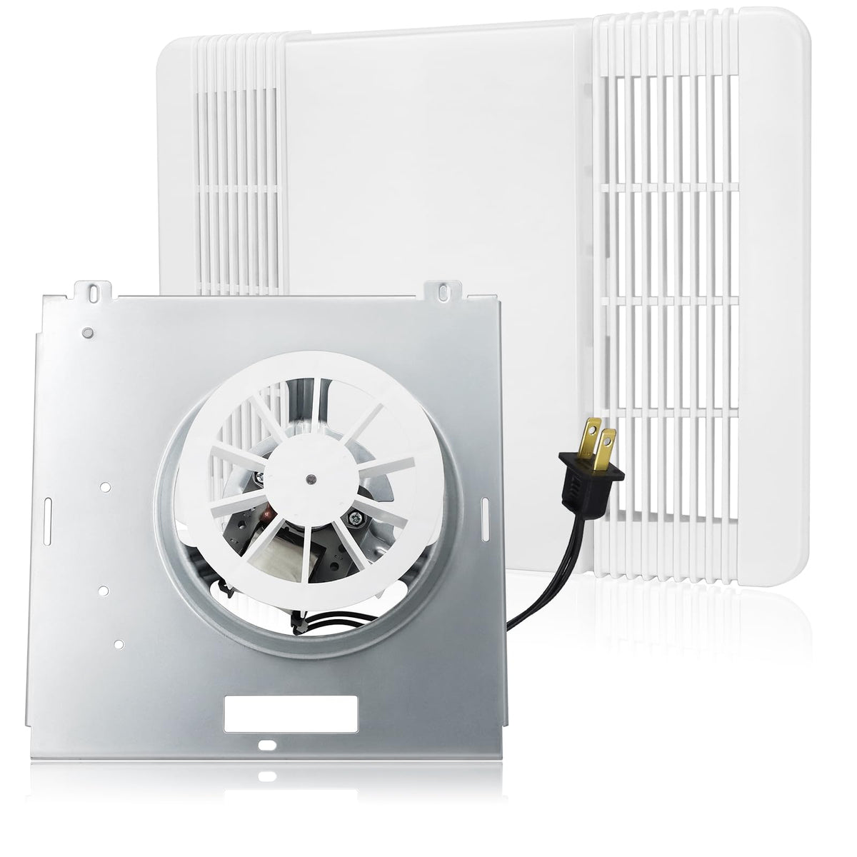 763RL B Unit 50CFM Fan, S0503B000 Fan Motor Assembly & 85315000 Ventilation Fan Grille Lens for Broan Nutone 763RL, 763RLN B Unit Bathroom Exhaust Fan Cover Replacement Parts, 2.0 Sones, Quieter Motor