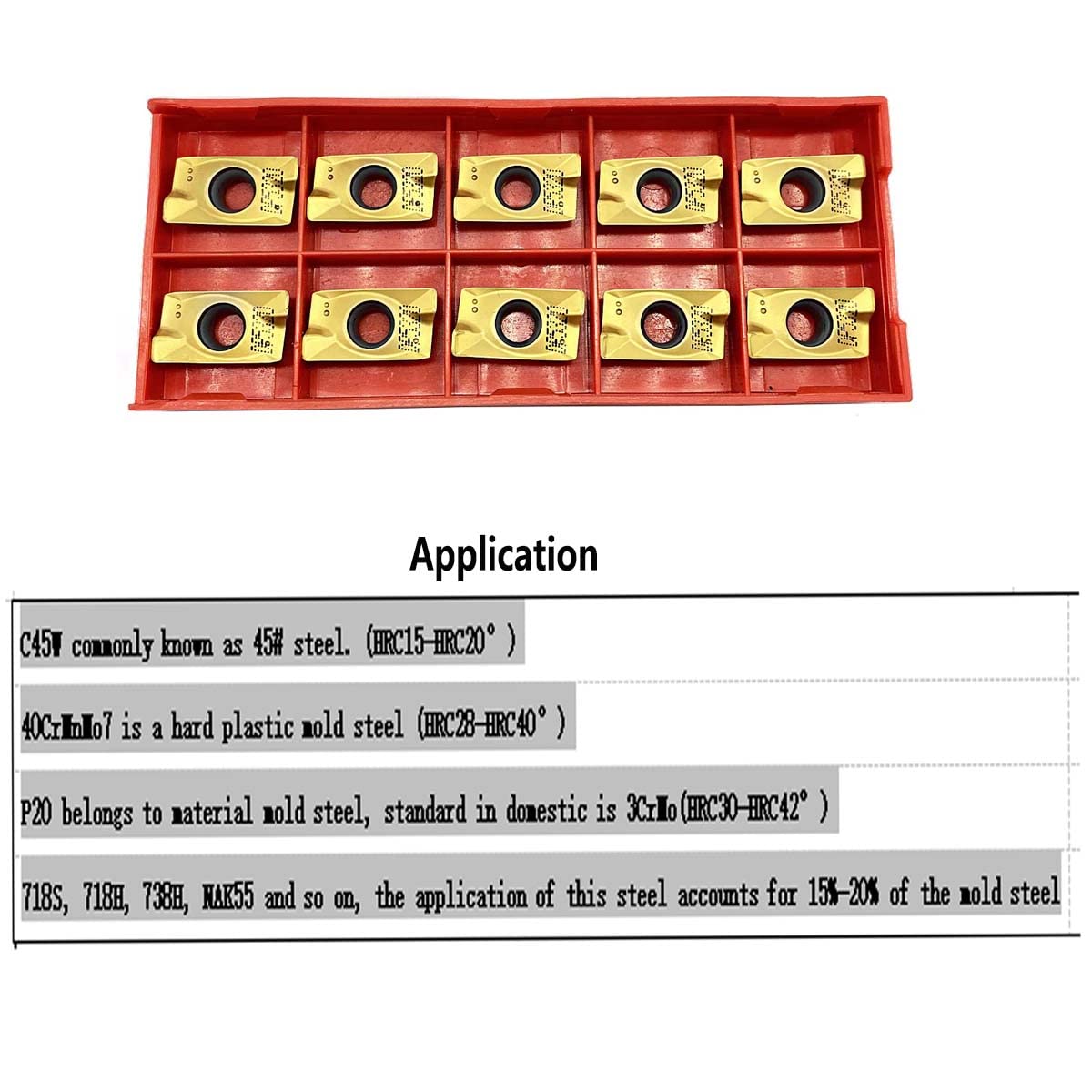 GBJ APMT1604 PDER APMT160408PDER APMT1135PDER Milling Inserts Turning Inserts Cutting Tools for BAP400R Milling Inserts Tool Holders Processing Hard Steel Parts (10PCS APMT1604PDER)