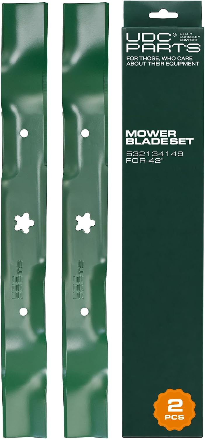 UDC Parts 532134149 Craftsman 42 Inch Mulching Blades Replacement, 2 Pack