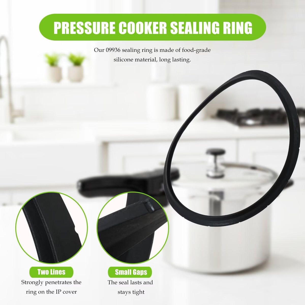 WELURE 2x Pressure Cooker Seal Ring 09936 Compatible for Presto 4 Quart 6 Quart Canners