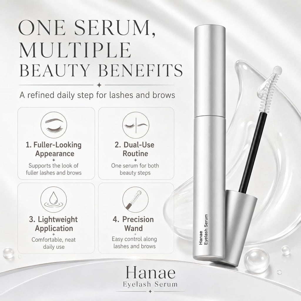 Hanae Eyelash Serum, Lash & Brow Serum for Fuller-Looking Appearance