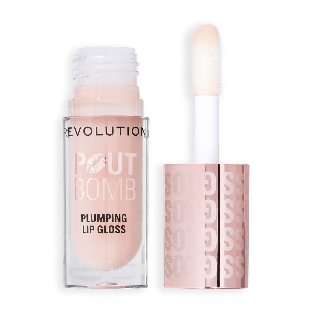 Revolution Pout Bomb Plumping Lip Gloss, Sheer Milky Nude