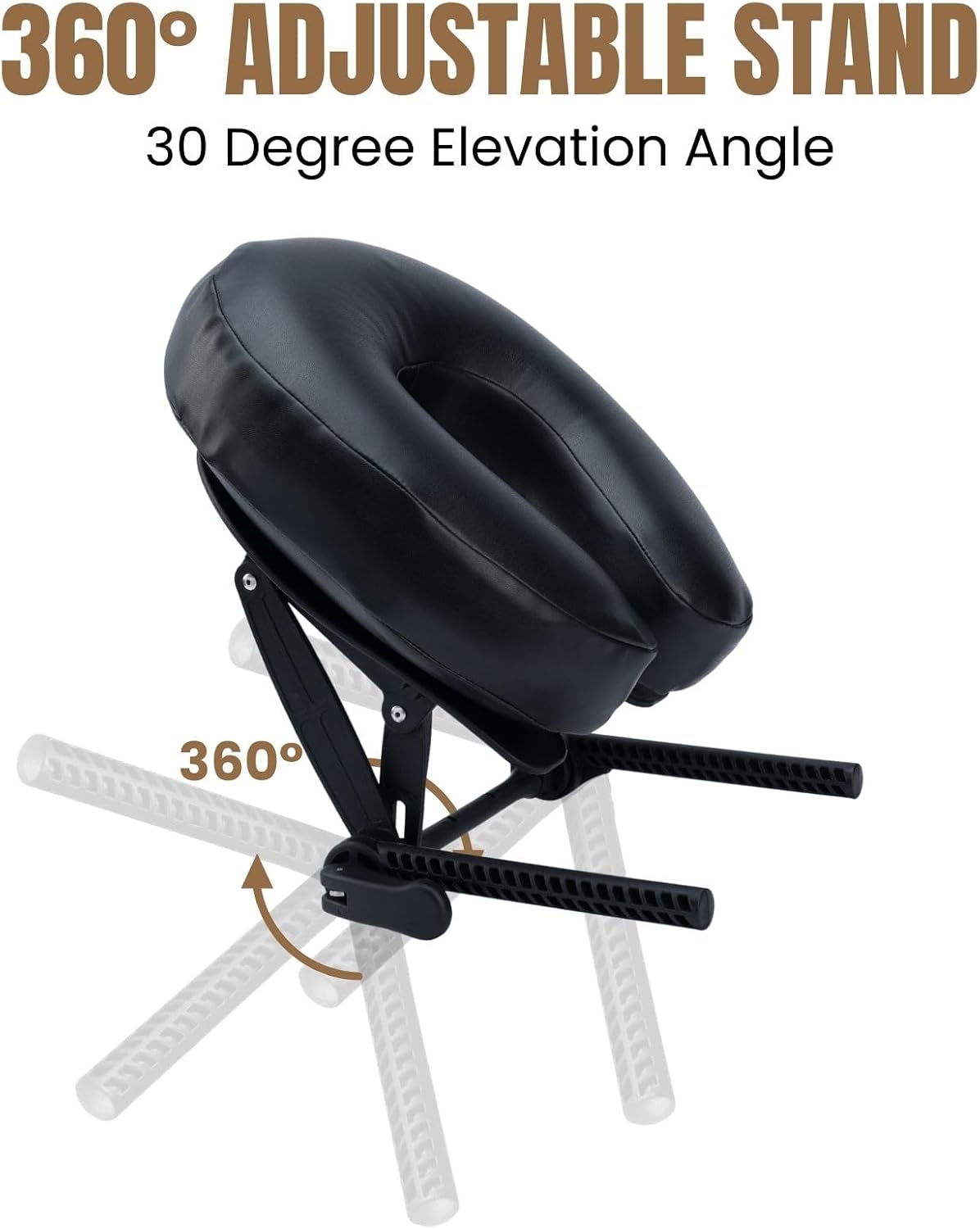 Massage Face Cradle with Cushion Massage Table Headrest | Fit Most Massage Table, Memory Foam, Adjustable