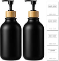 Hand Soap Dispenser Bathroom, Black Dish Soap Dispenser for Kitchen, 17 Fl Oz Plastic Hand and Dish Soap Dispensers