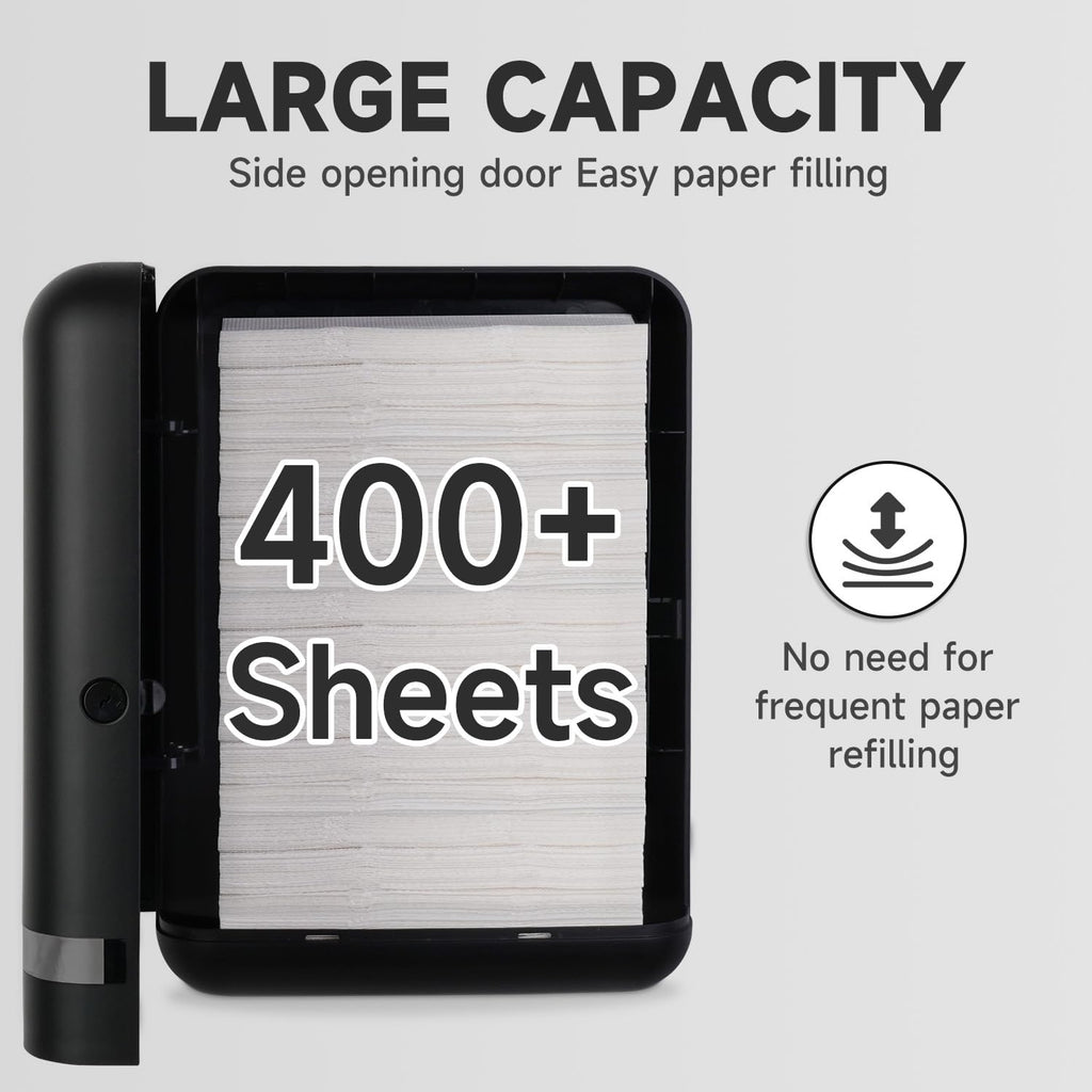 400-Sheet Multifold Paper Towel Dispenser,Screw Mounting,Black AK5301