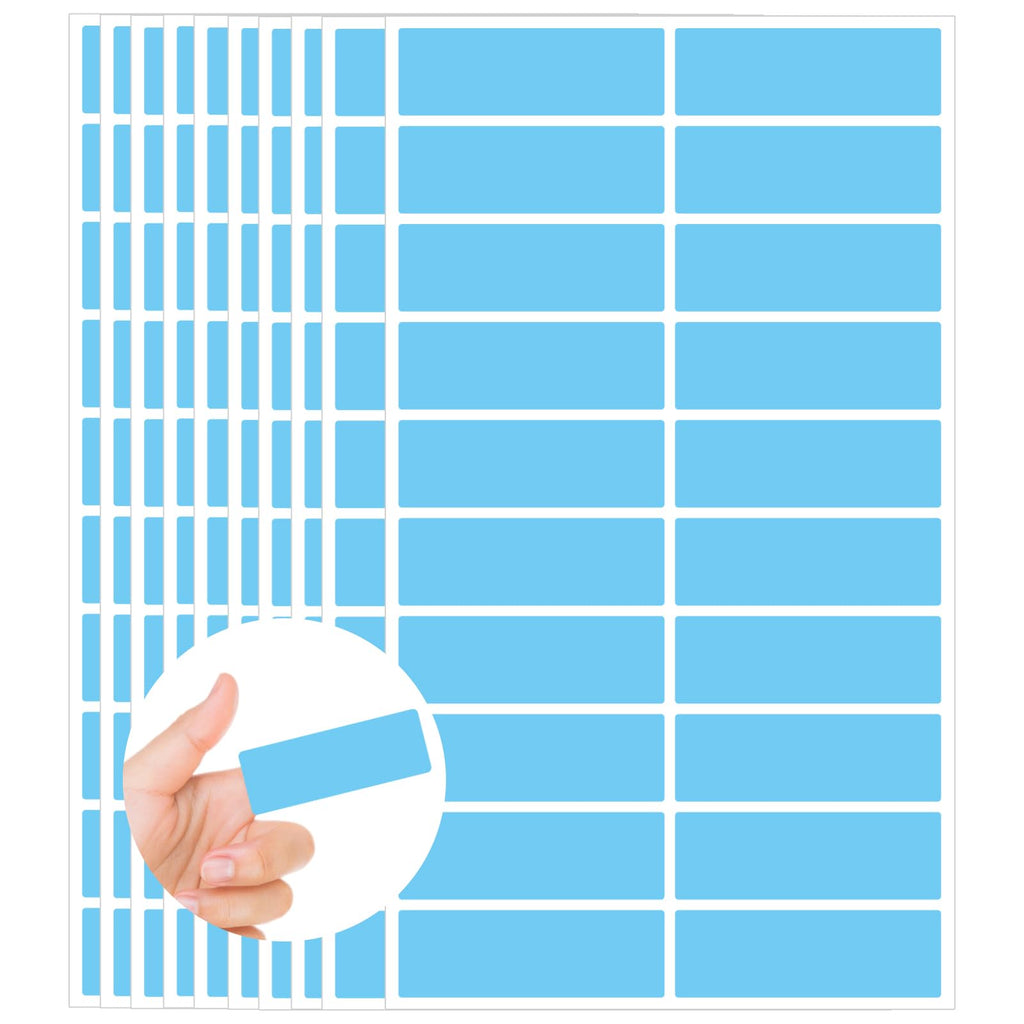 Color Coding Labels,400 PCS 1" x 3" Blue Rectangular Colored Labels Stickers