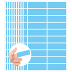Color Coding Labels,400 PCS 1" x 3" Blue Rectangular Colored Labels Stickers