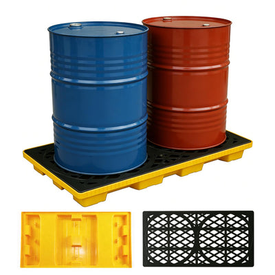 2 Drum Spill Containment Pallet,48x24x4 Inch