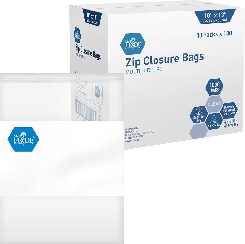 Clear Resealable Zip Closure Storage Bags 10x13 in,1000-Pack
