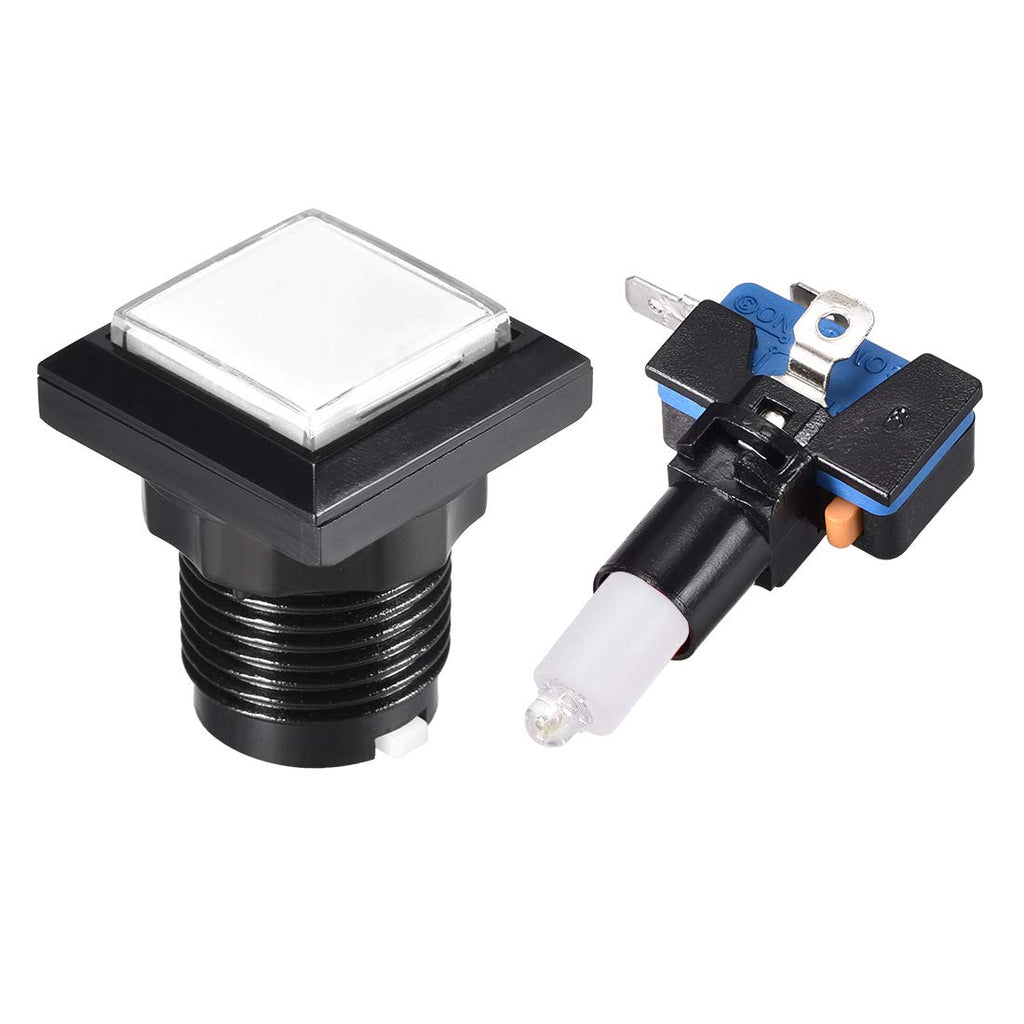 Game Push Button 34x34 Square 12V LED Illuminated Push Button Switch with Micro Switch for Arcade Video Games 5