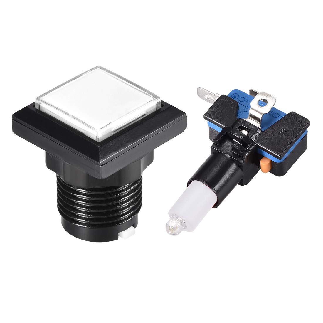 Game Push Button 34x34 Square 12V LED Illuminated Push Button Switch with Micro Switch for Arcade Video Games 5