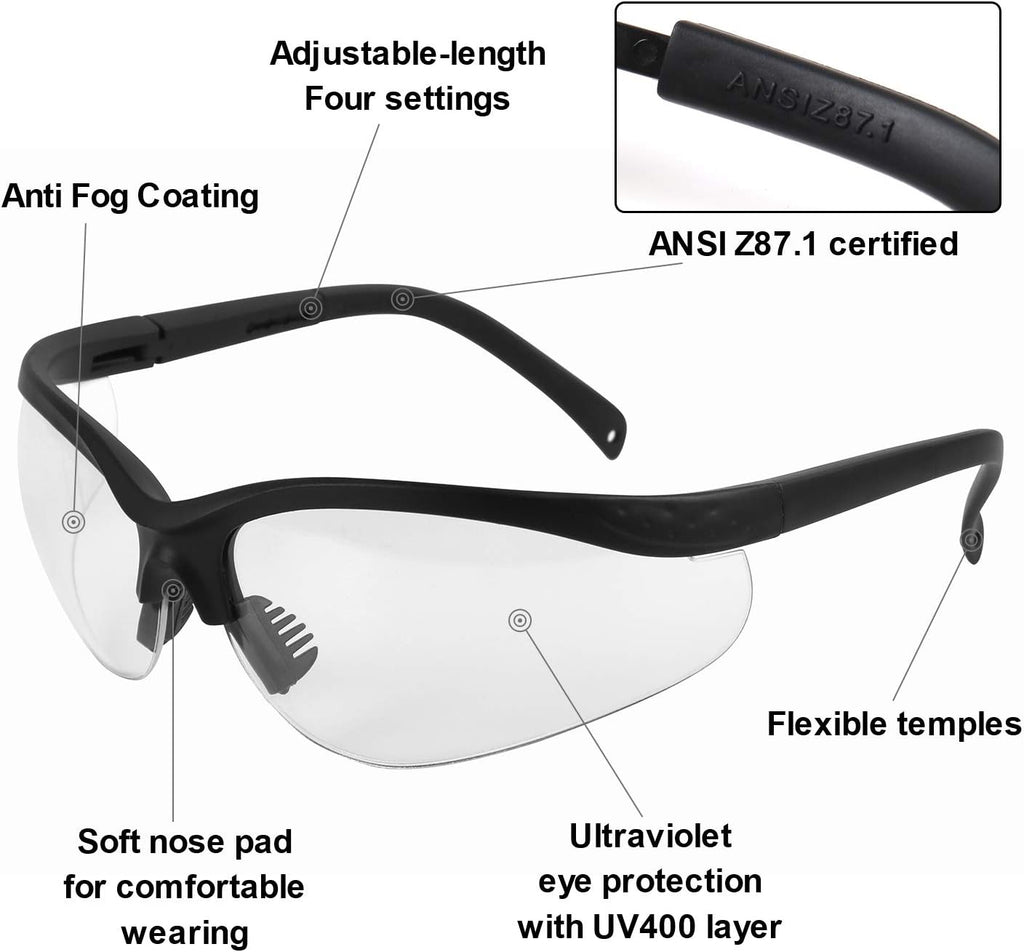 Shooting Glasses for Men and Women Anti Fog ANSI Z87.1 Eye Protection