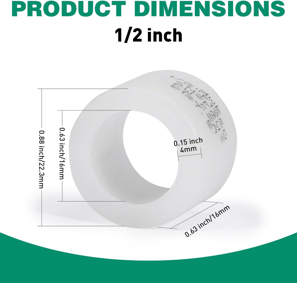 OURU 1/2 Inch PEX-A Expansion Rings/Sleeves, 60 Pack