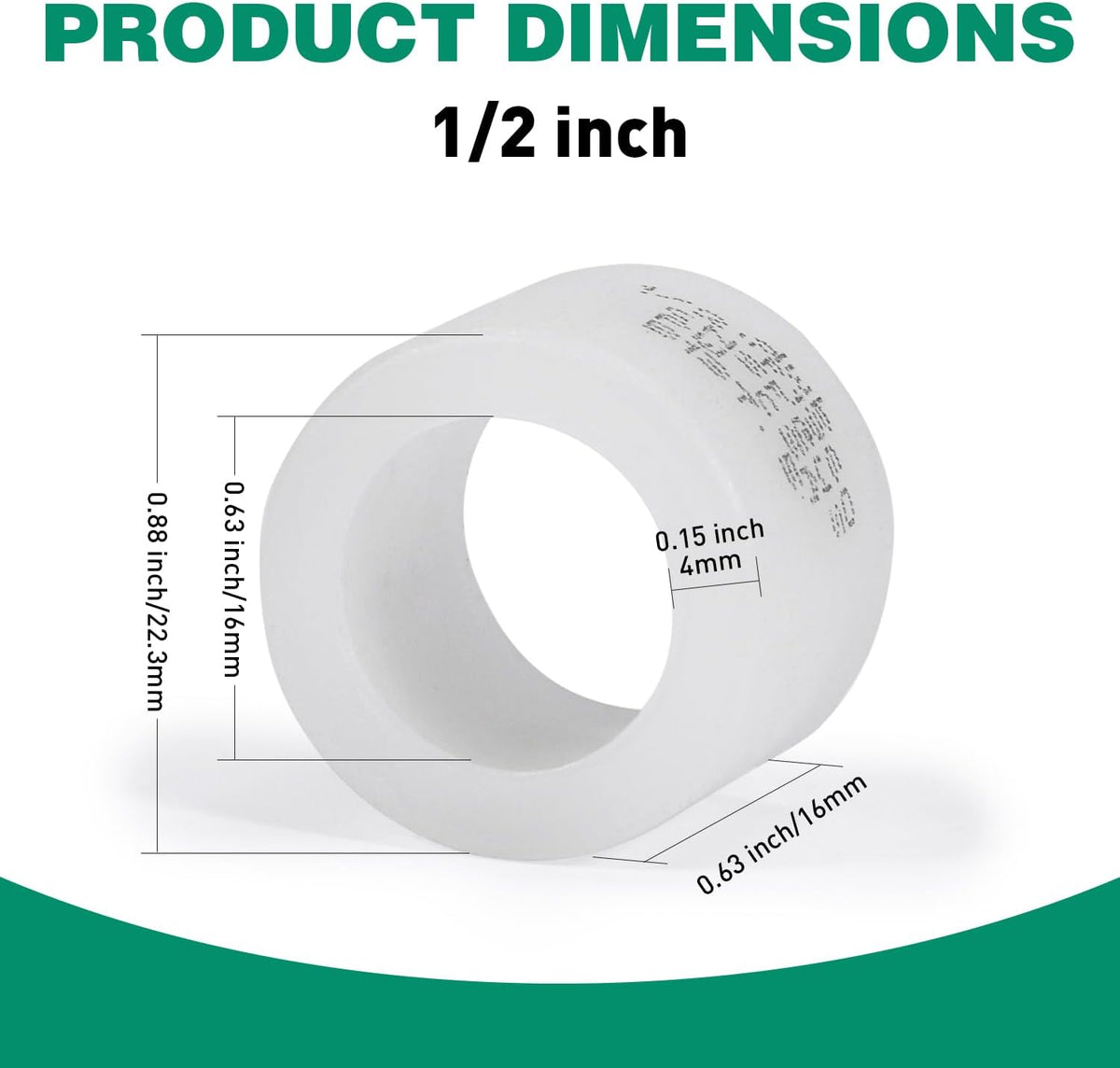 OURU 1/2 Inch PEX-A Expansion Rings/Sleeves, 60 Pack
