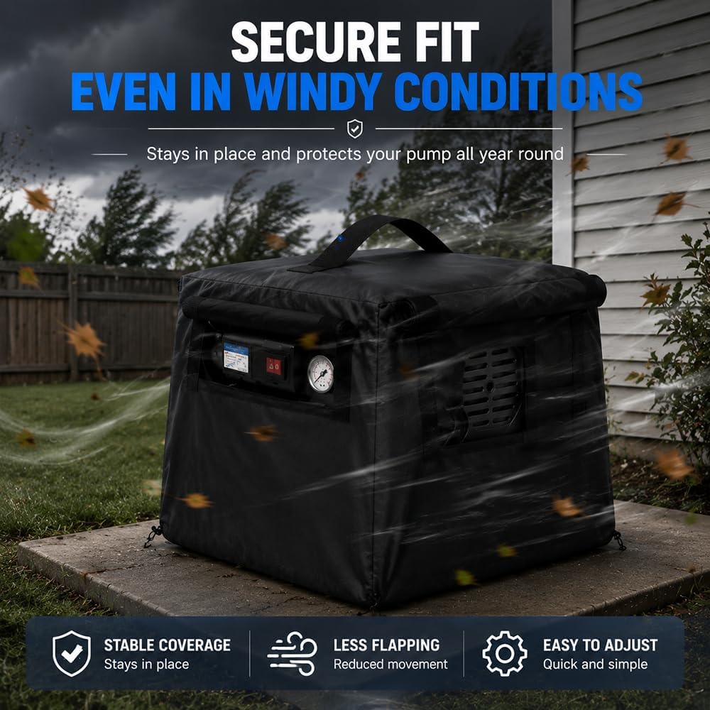 Water Pump Cover for Outdoor Use for Flotec FP4105 2000–2005, Well Pump Cover Weather Resistant Protection, for Garden Sprinkler Pump and Booster Pump