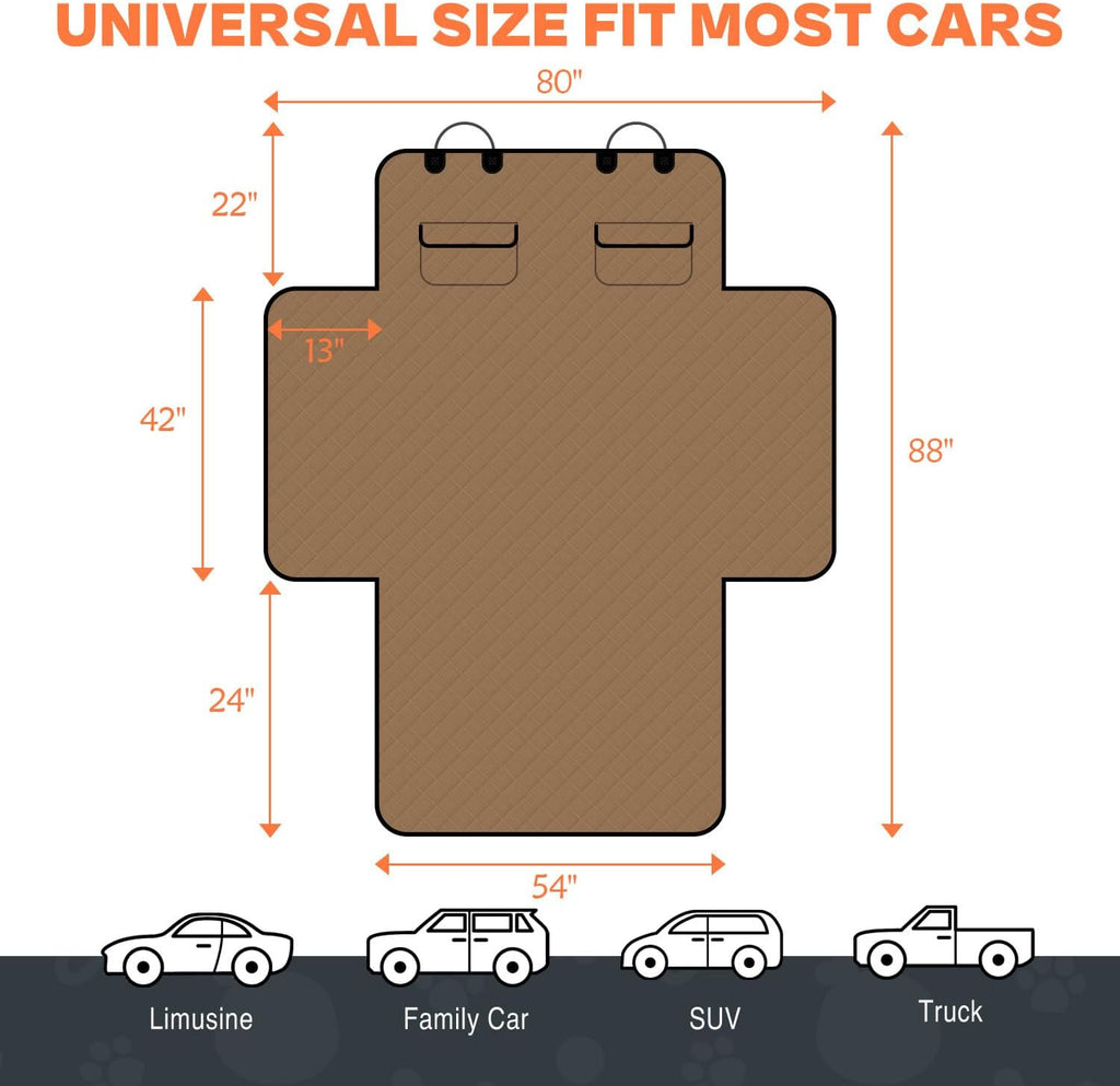 SUV Cargo Liner for Dogs,Waterproof Trunk Cover Dog Car Seat Mat for SUVs Sedans Vans with Bumper Flap