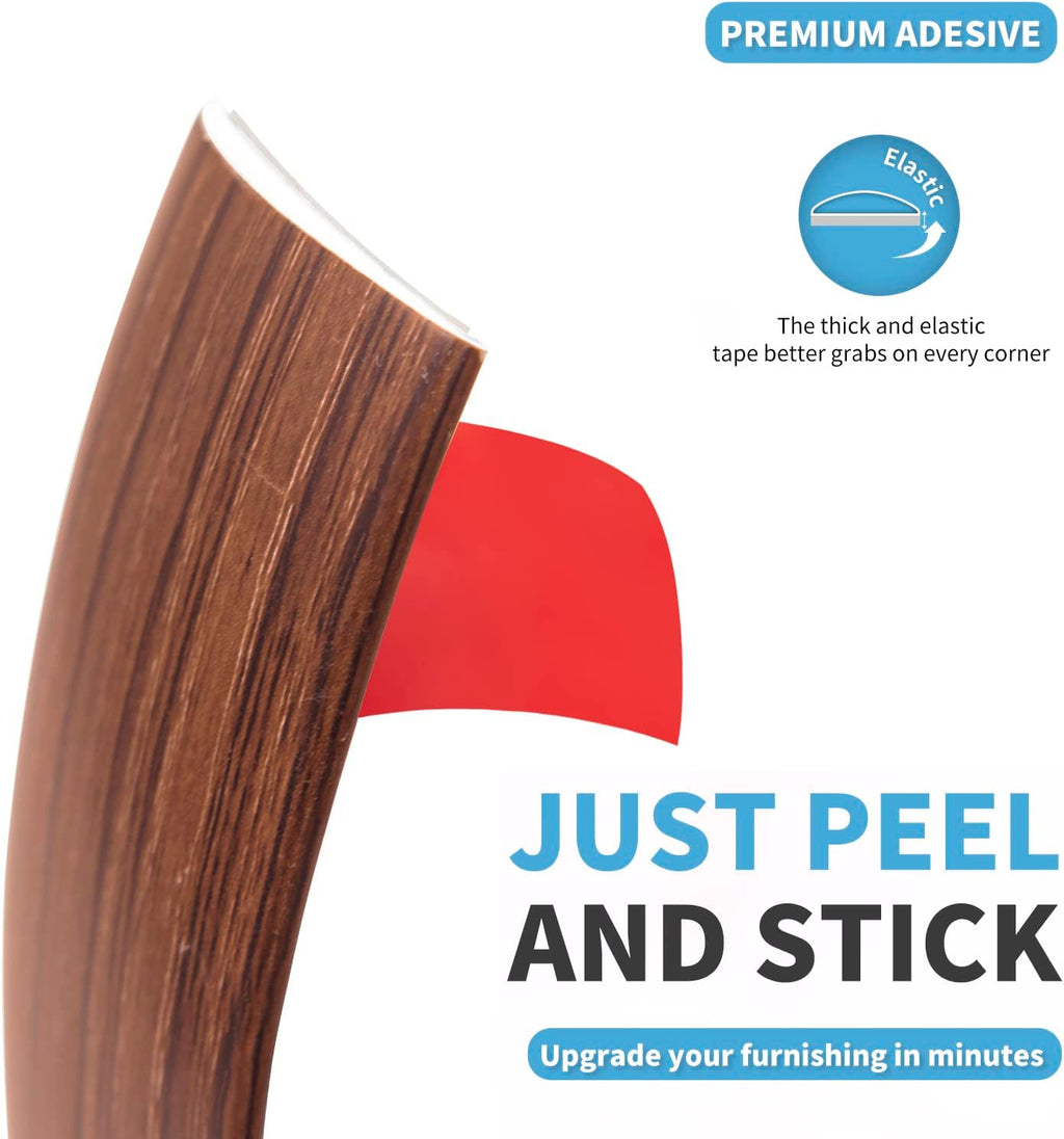 4 ft Vinyl Floor Transition Strip, Laminate Floor Divider, Cherry