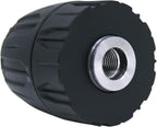 HFS(R) Keyless Drill Chuck for 3/8" Drill with 24 UNF Thread Mount Shaft 0.8-10mm Capacity
