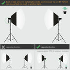Studio Flash Kit for Photography, 600W Studio Strobe Light Set with Bowens Mount, 2.4G X System MS300 Monolights
