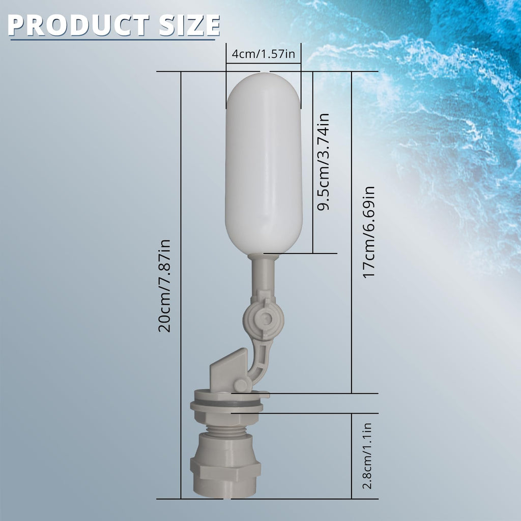 MAKERELE 4-Pack 1/2 Inch Mini Float Ball Valve, ABS