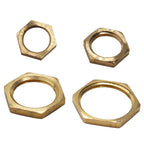 Virello 6Pcs 3/8" NPT Brass Pipe Fitting Hex Lock Nut