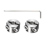 MECCANIXITY 2Pcs Double Split Shaft Collars 6mm Bore Clamping Collar Silver