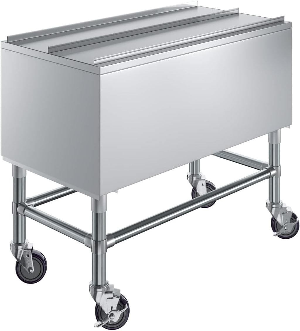 Mobile Ice Bin with Sliding Lid